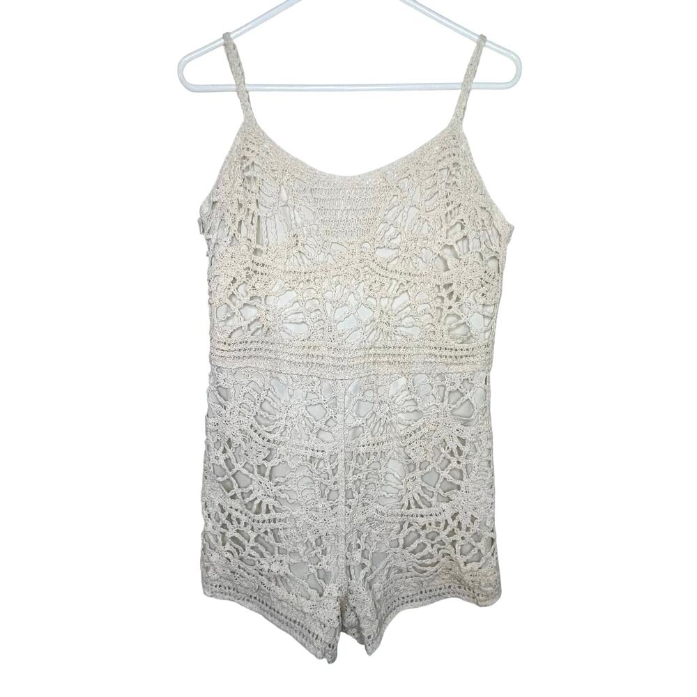 Cupshe Cream Crochet Jumpsuit